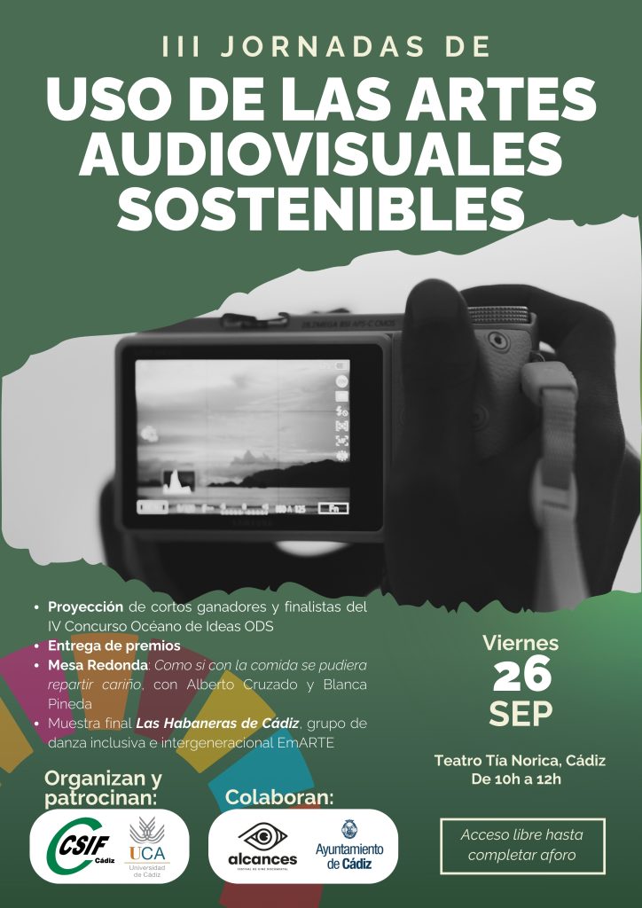 IMG La UCA y CSIF Cádiz celebran su tercera jornada de artes audiovisuales sostenibles dentro del festival Alcances de Cádiz